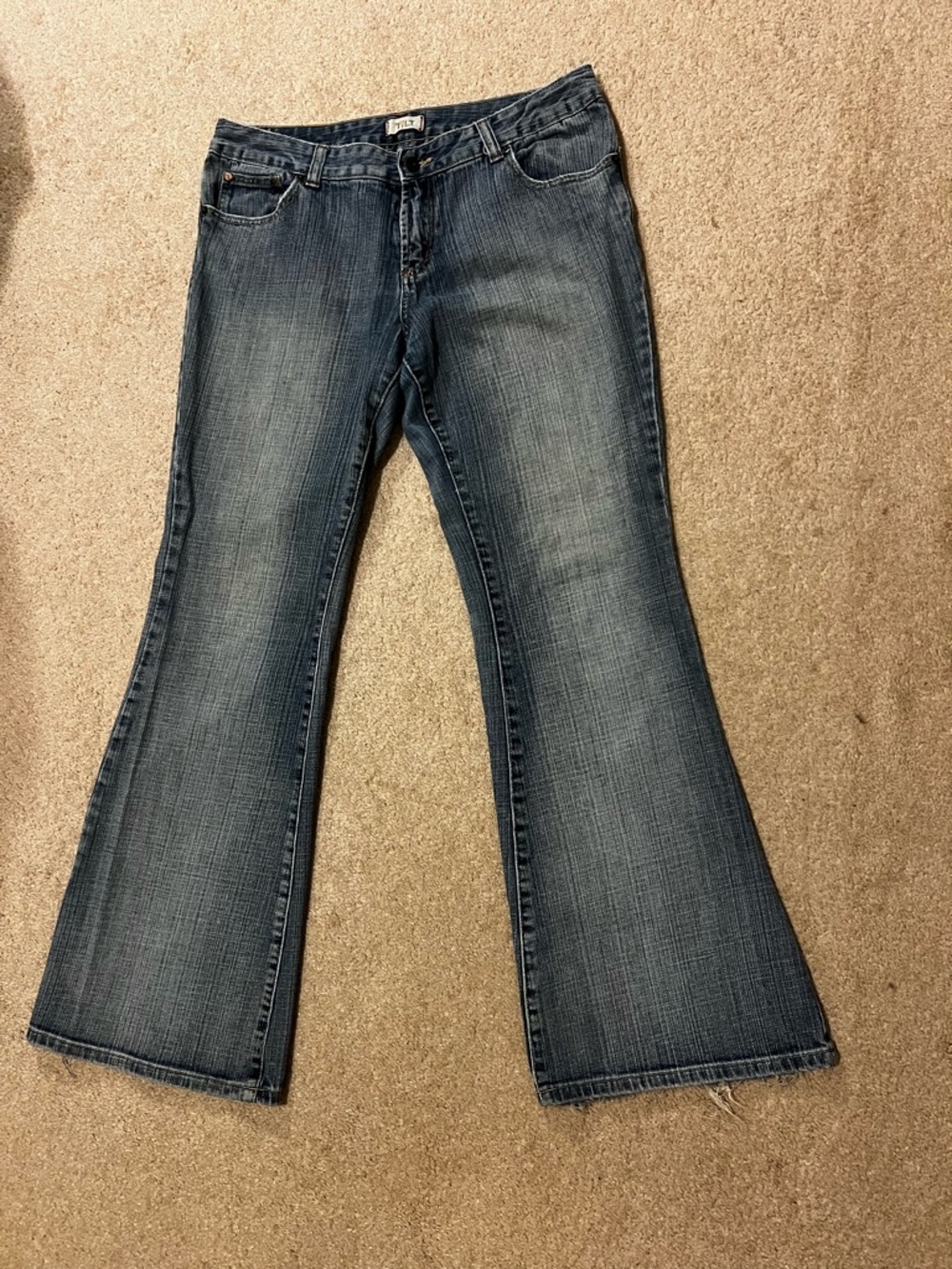 TILT Women's Medium Blue Flared Wide-Leg Jeans